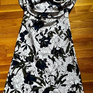 Banana Republic Black and White Floral Mini Dress